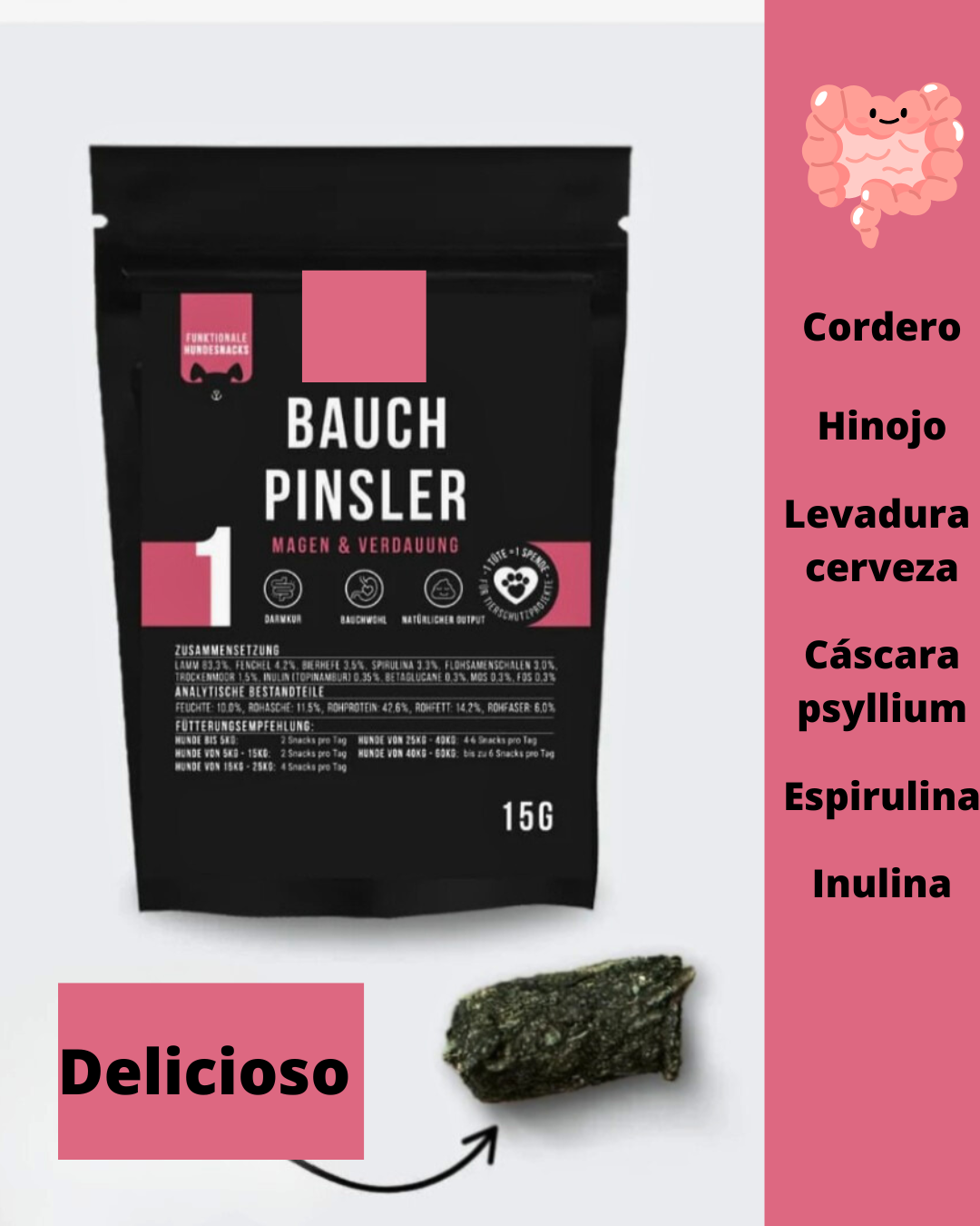 Bocaditos digestivos para perros y gatos - Snack natural