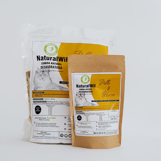 Comida natural para gatos de Pollo y Huevo SIN CEREALES