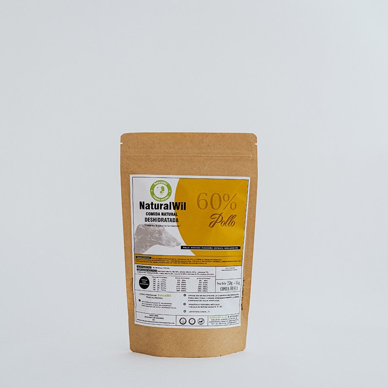 Comida natural para perros con 60% de Pollo