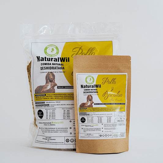 Comida natural para perros de Pollo y Bacalao SIN CEREALES