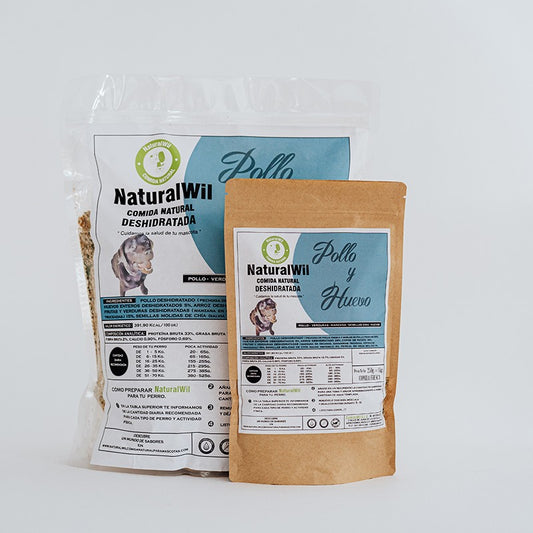 Comida natural para perros de Pollo y Huevo