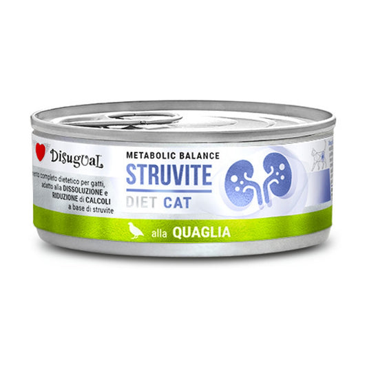 Disugual lata húmeda estruvita de codorniz para gatos