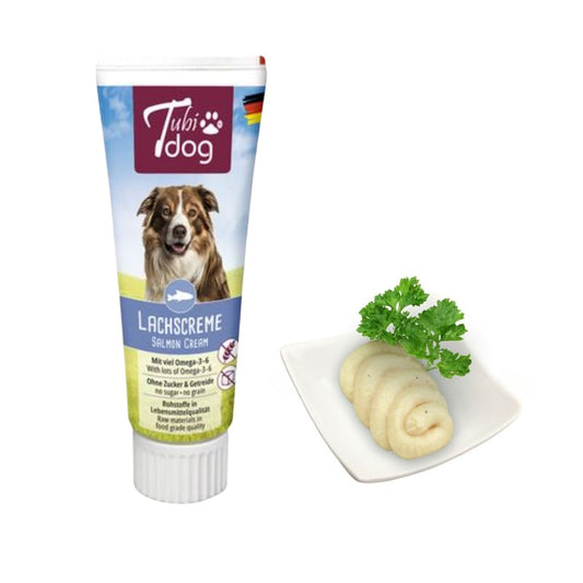 Crema de salmón Tubidog - snack para perros