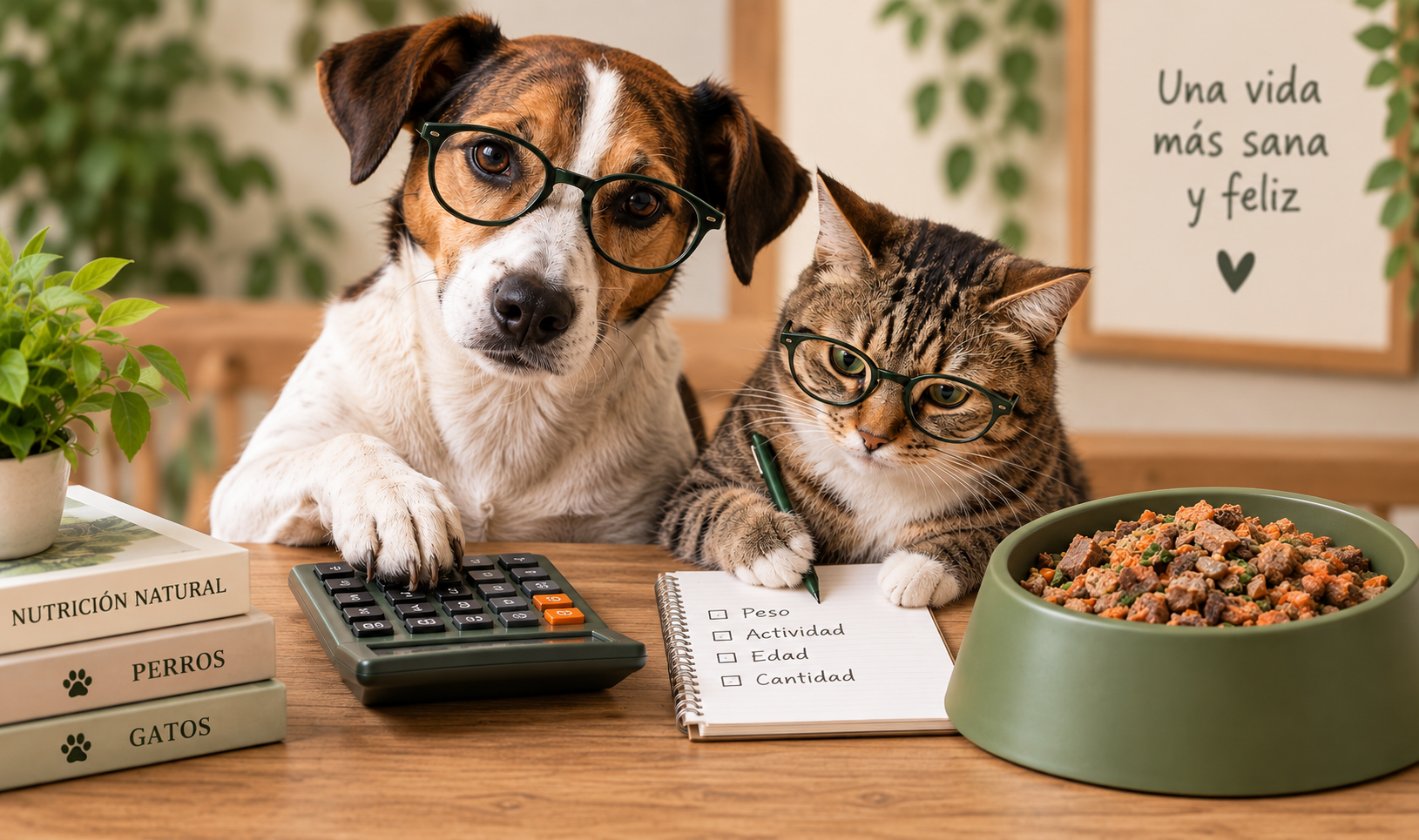 Calculadora de cantidades con comida deshidratada