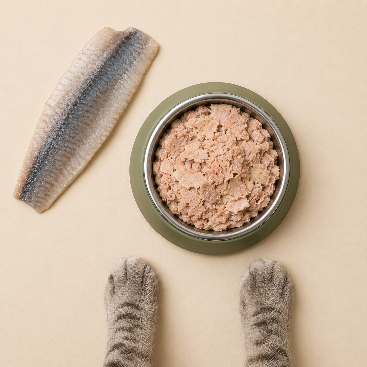 Comida húmeda natural para gatos