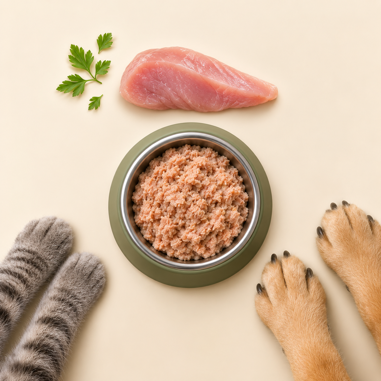 Comida húmeda natural para mascotas
