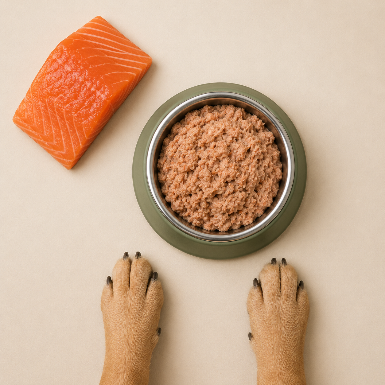 Comida húmeda natural para perros