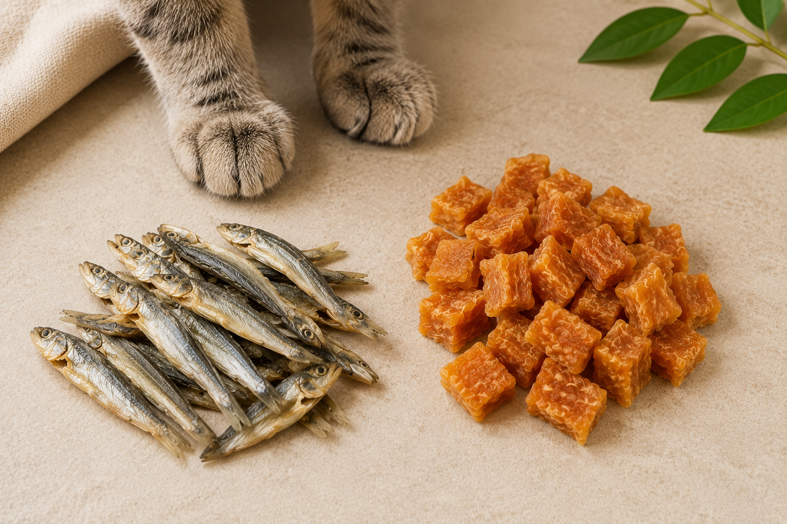 Snacks naturales para gatos
