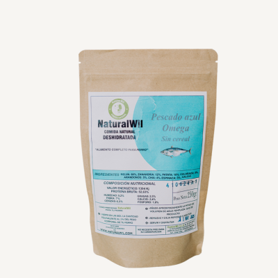Comida natural para perros de Pescado Azul Omega SIN CEREALES