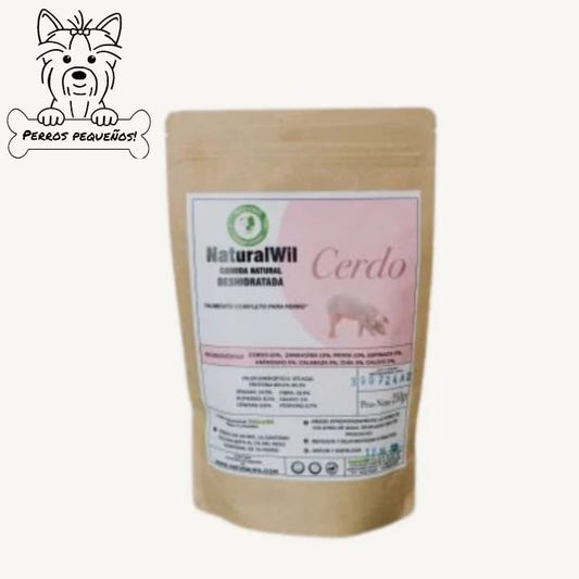 Comida natural para perros pequeños de Cerdo en trocitos SIN CEREALES