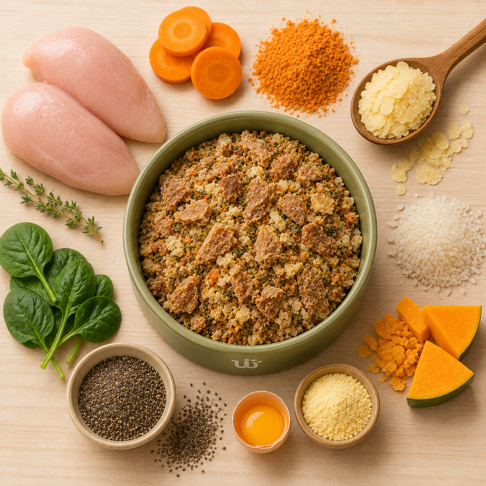 Comida natural para perros de Pollo en trocitos