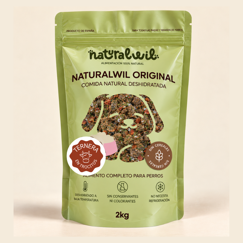 Comida natural para perros de Ternera en trocitos SIN CEREALES