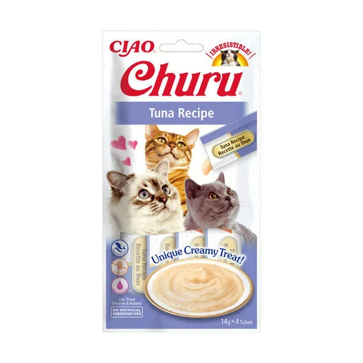 Inaba Churu snack cremoso de atún para gatos