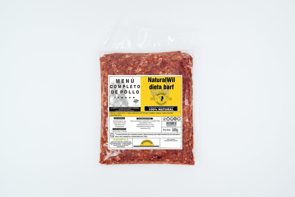BARF menú de pollo