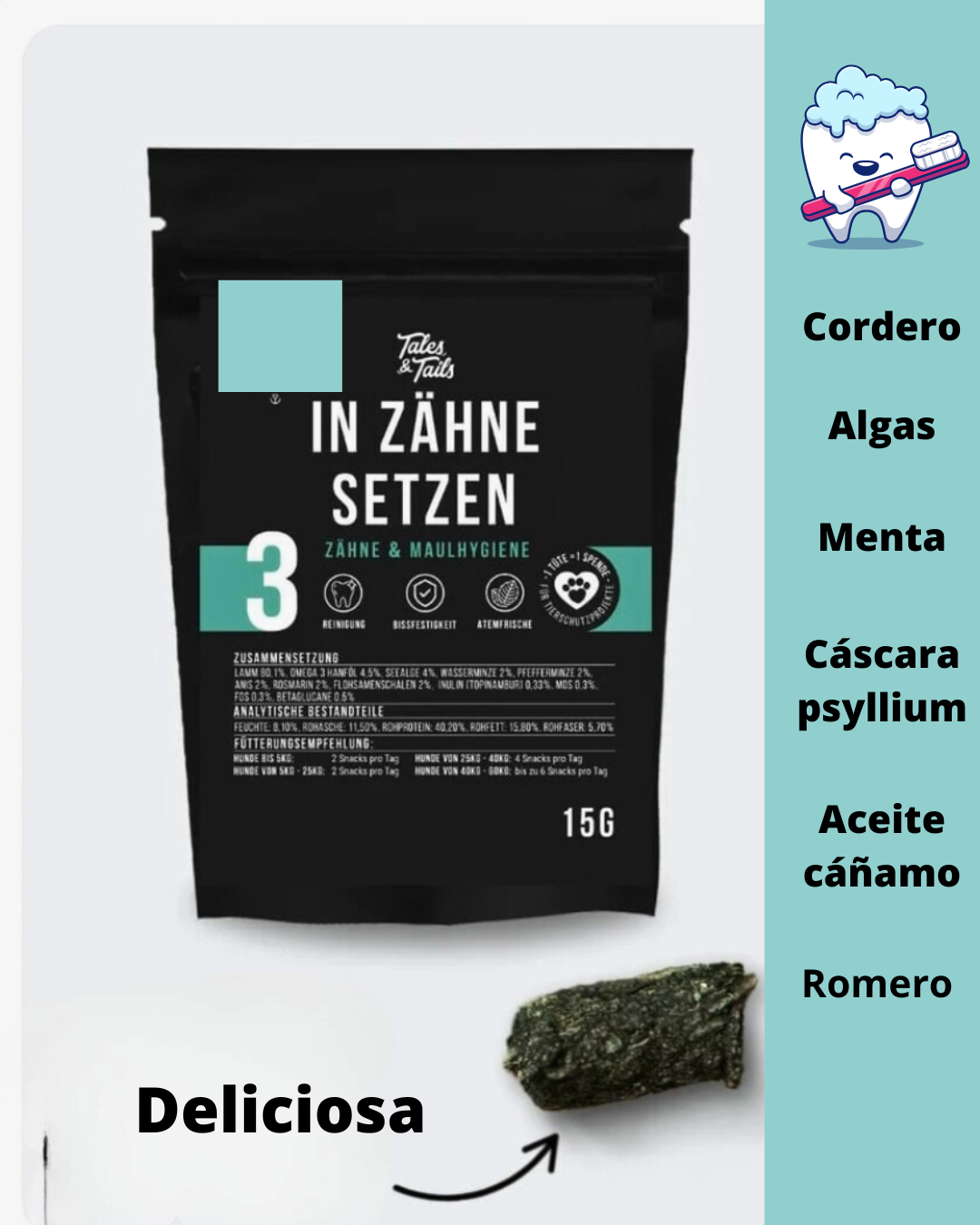 Bocaditos dentales para perros y gatos - Snack natural