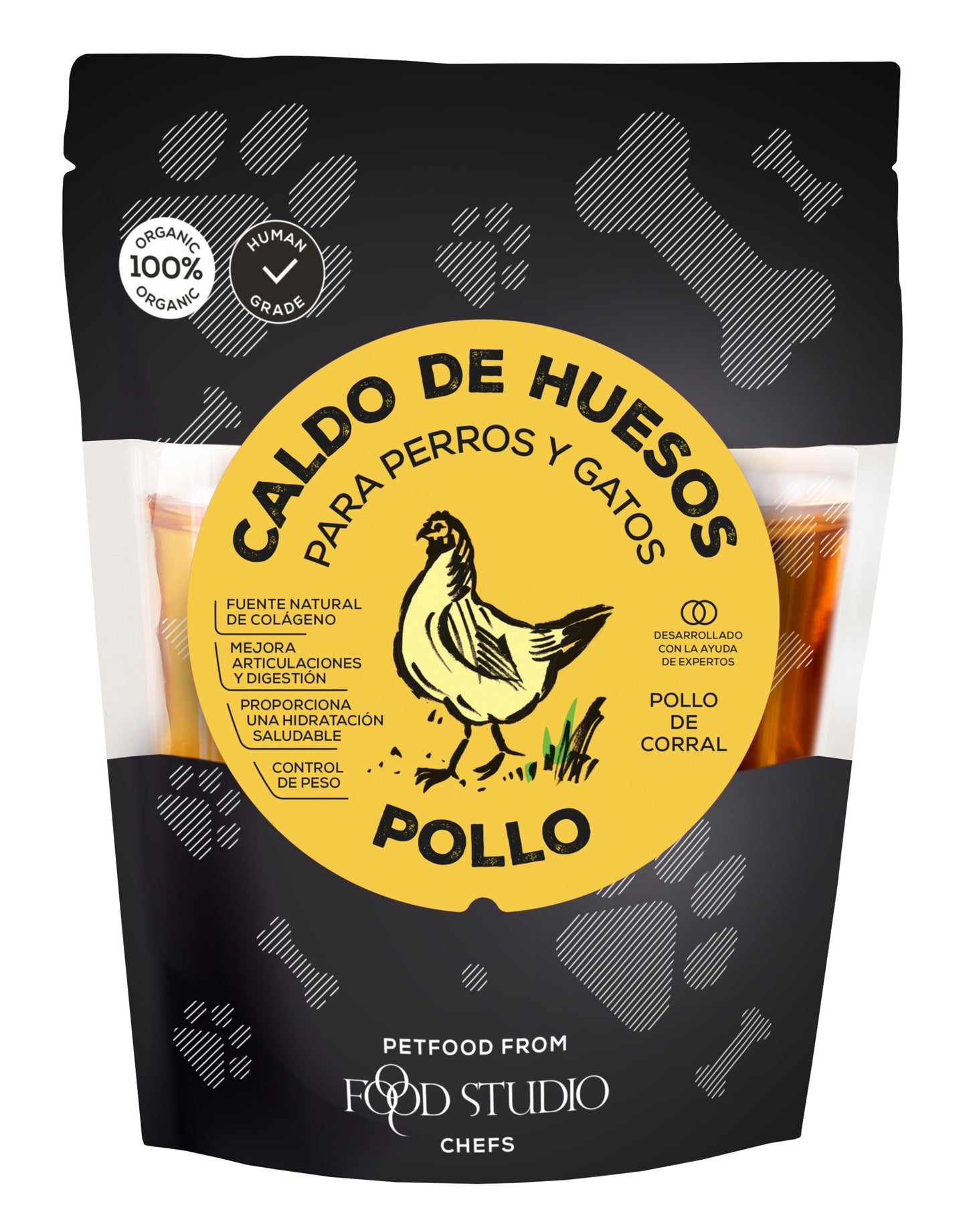 Caldo natural de huesos Pollo Food Studio