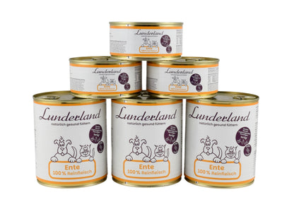 Carne de pato Lunderland para perros y gatos
