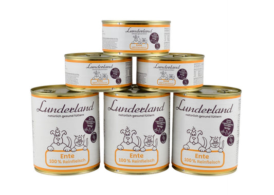 Carne de pato Lunderland para perros y gatos