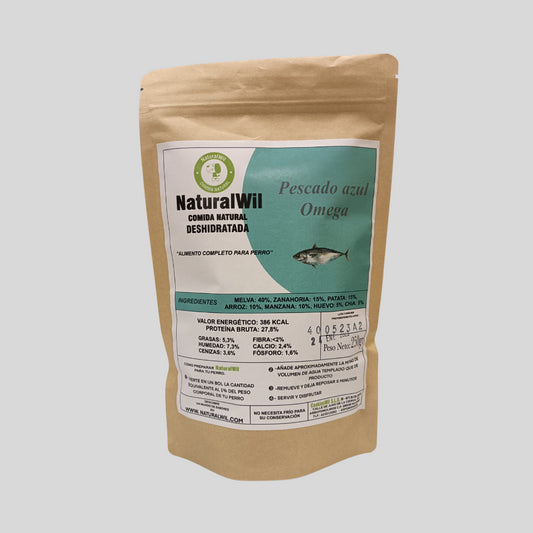 Comida natural para perros pescado azul Omega