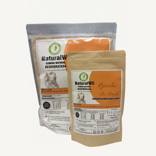 Comida natural para perros de bacalao SIN CEREALES