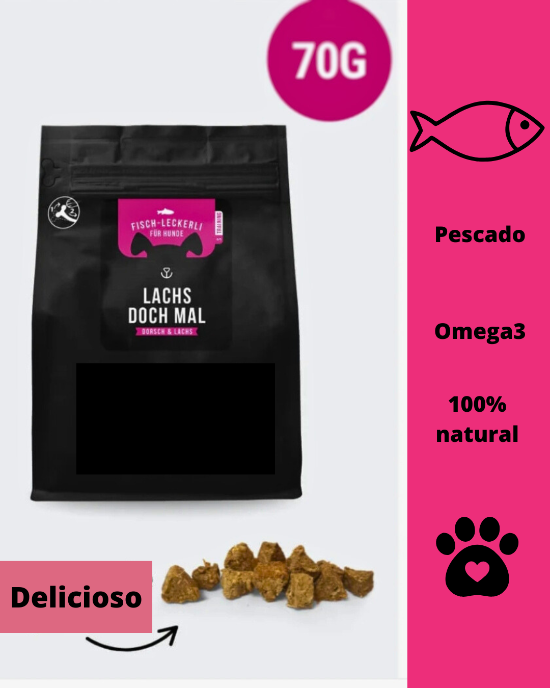Entrenadores con salmón - snack natural