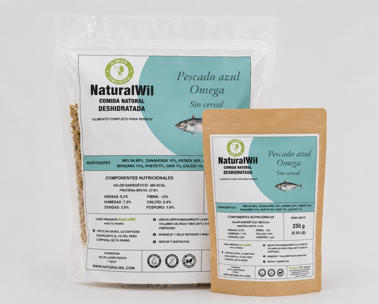 Comida natural para perros de Pescado Azul Omega SIN CEREALES