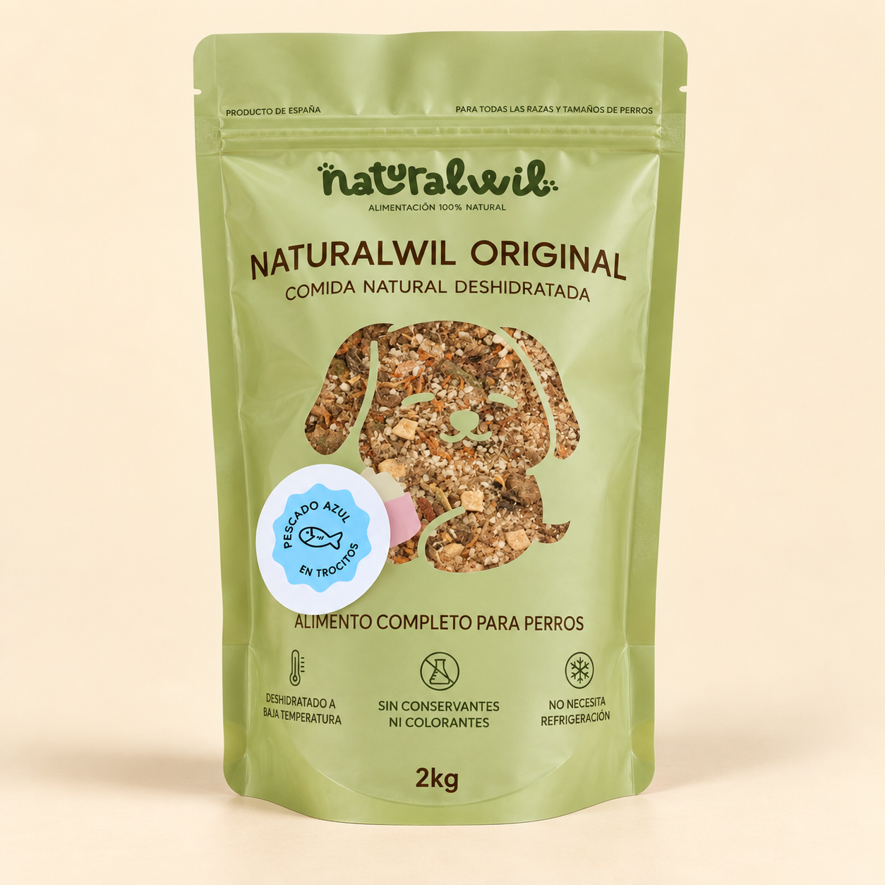 Comida natural para perros de Pescado Azul Omega