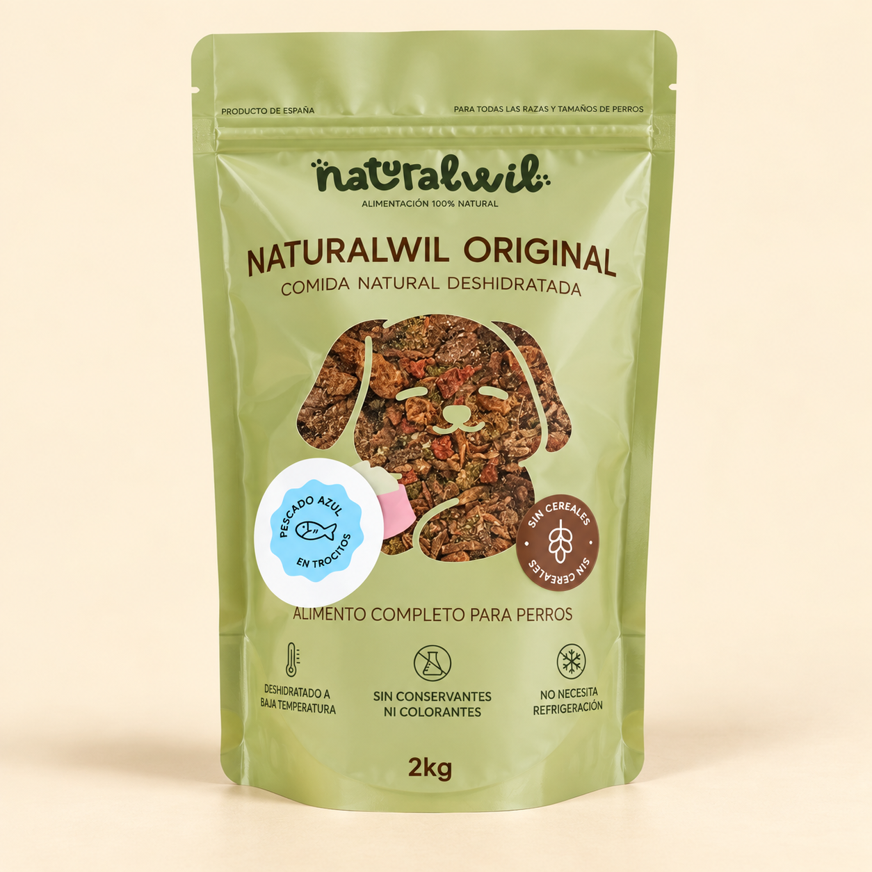 Comida natural para perros de Pescado Azul Omega SIN CEREALES