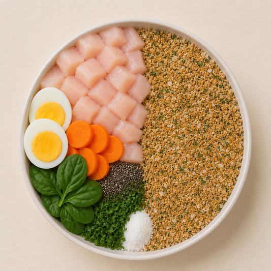 Comida natural para gatos de Pollo y Huevo SIN CEREALES