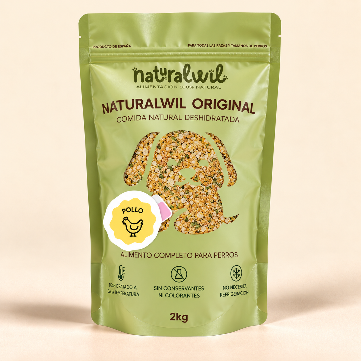 Comida natural para perros de Pollo y Huevo