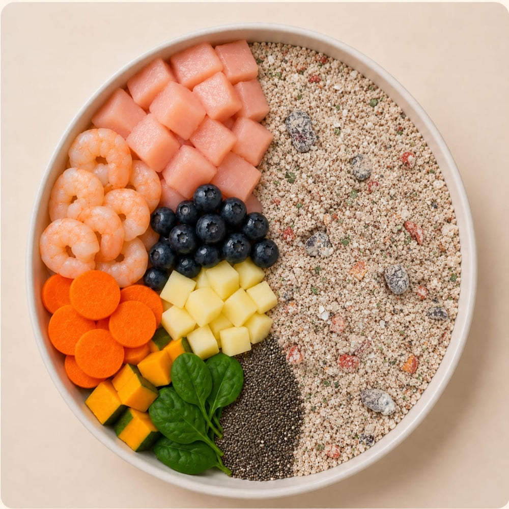 Comida natural para perros de Pollo y Gamba SIN CEREALES