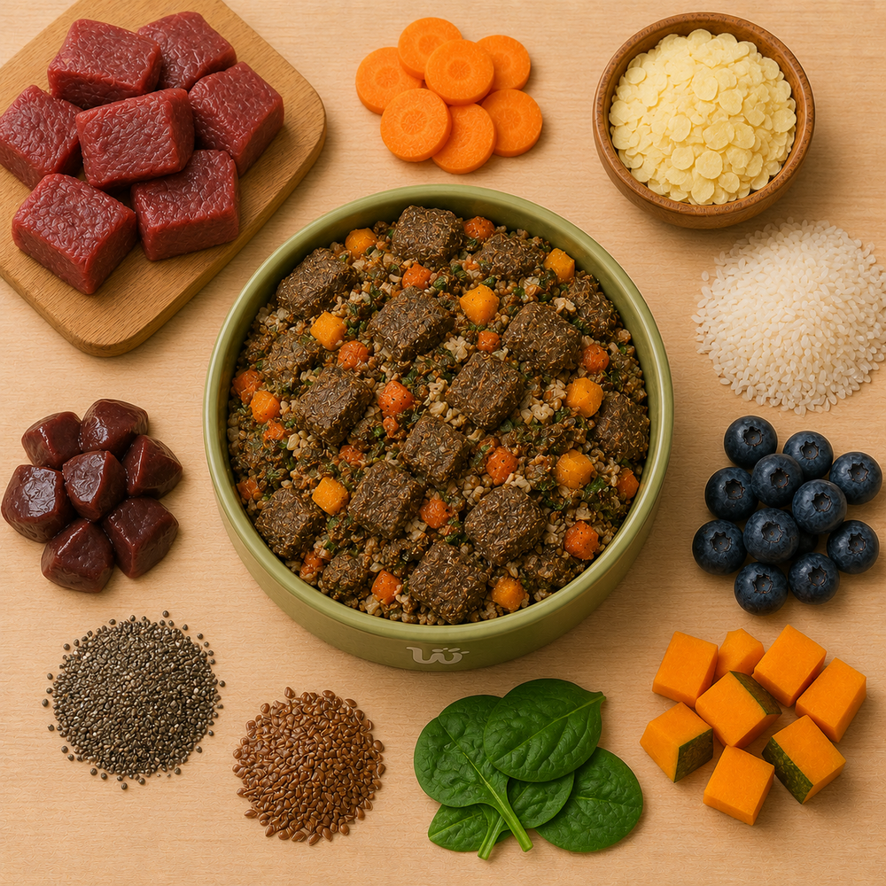Comida natural para perros de Ternera en trocitos